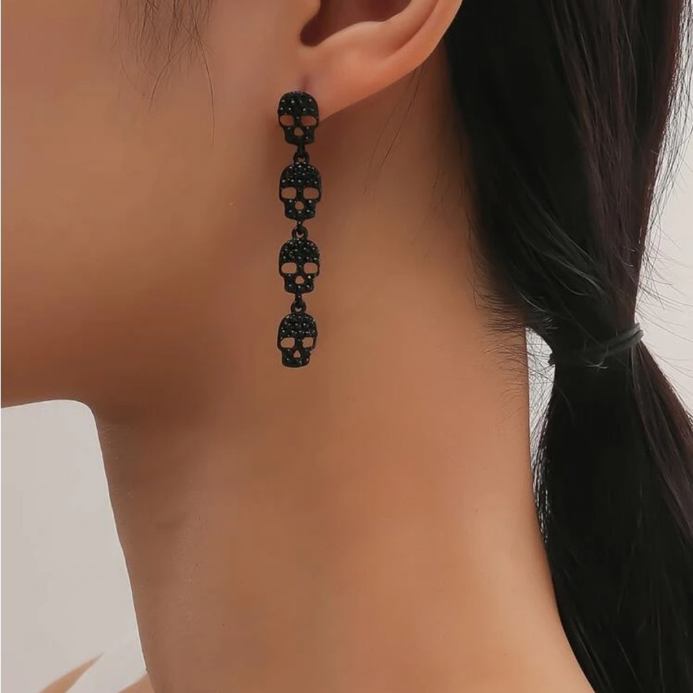 Skull post earrings